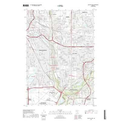 2019 Map of Saint Paul West, 2019 Print