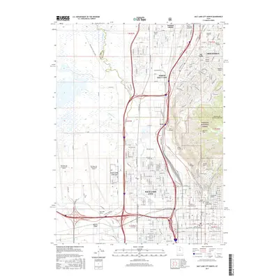 2017 Map of Salt Lake City North, 2017 Print
