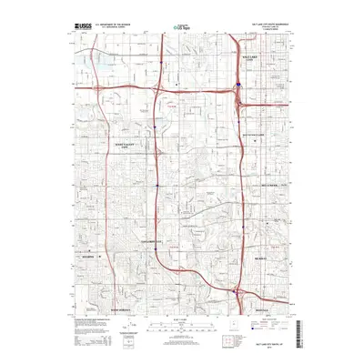 2014 Map of Salt Lake City South, 2014 Print
