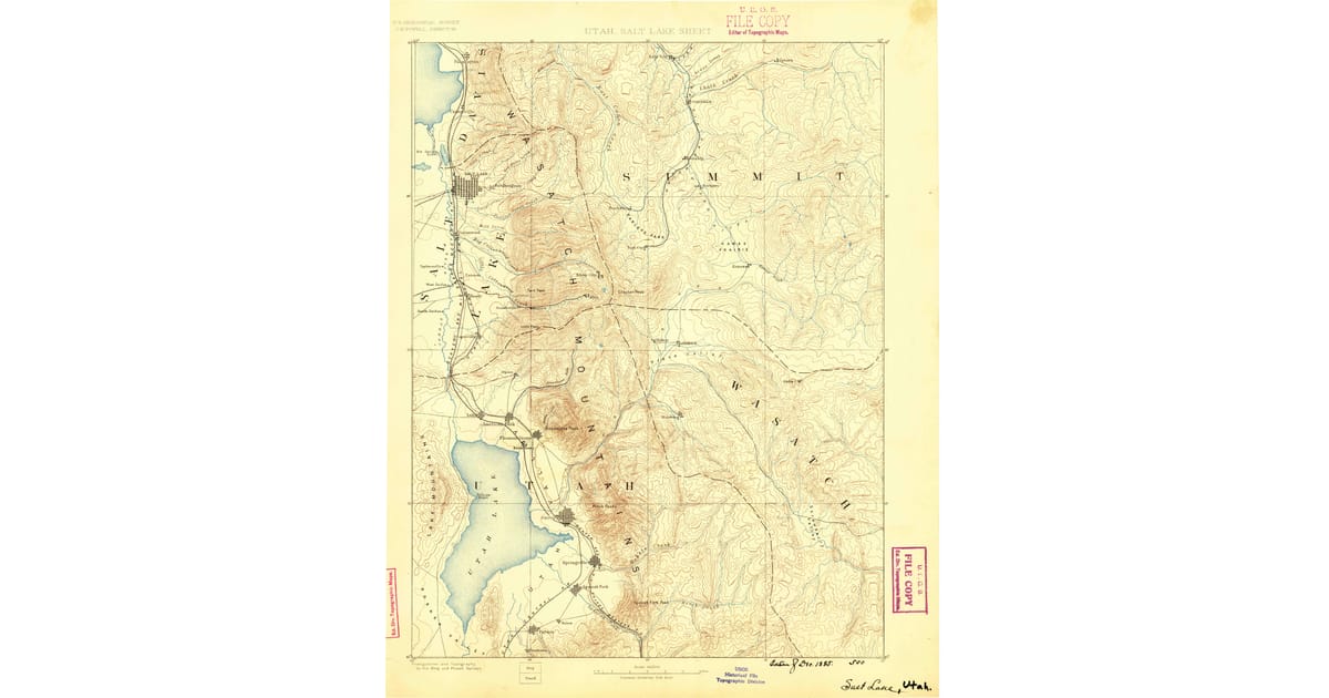 Old Maps of Woodland Hills UT - Salt Lake Utah County Ut Usgs Topo 1885 Og 1200x630 