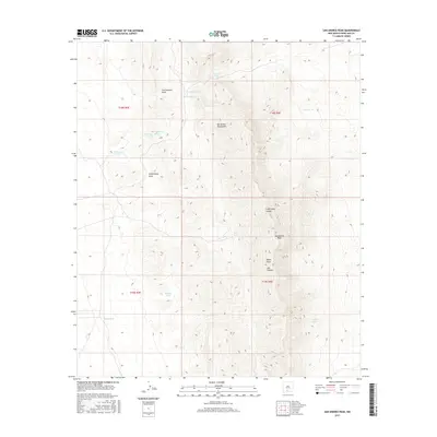 2017 Map of San Andres Peak, 2017 Print