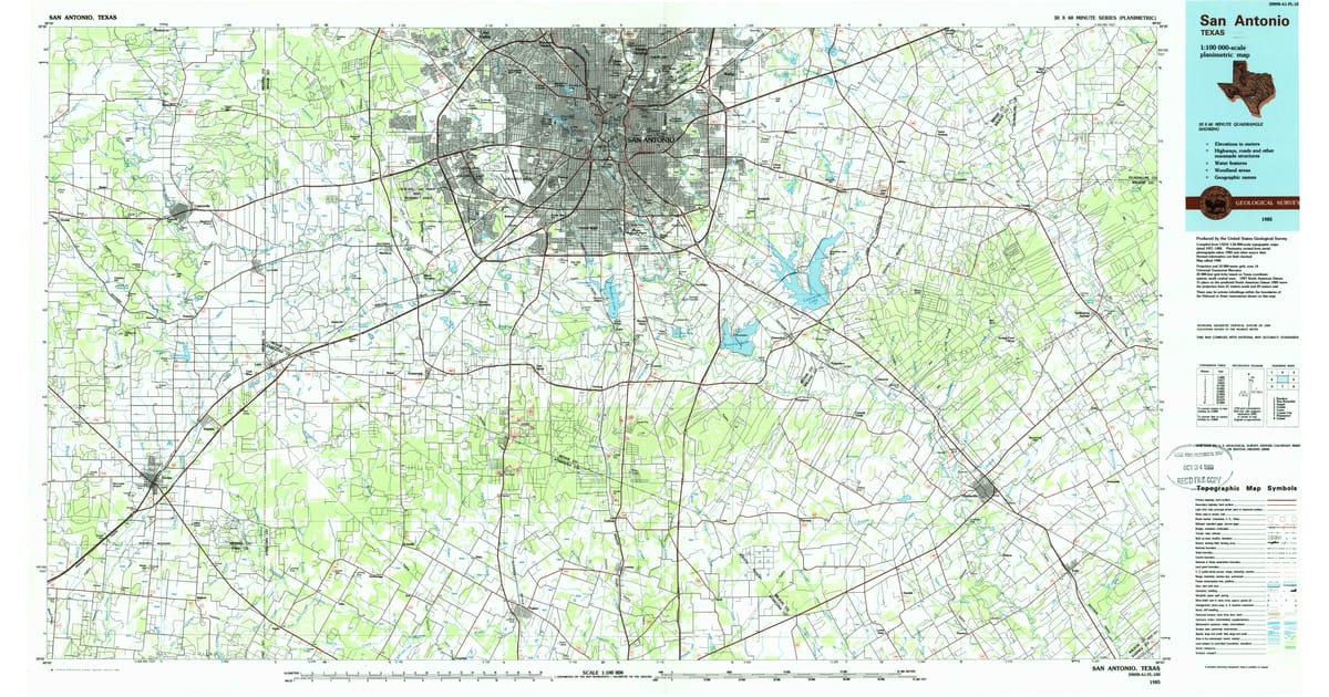 1980s Maps of China Grove TX - San Antonio Bexar County Tx Usgs Topo 1985 Og 1200x630 