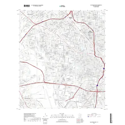 2019 Map of San Antonio West, 2019 Print