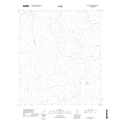 2019 Map of San Augustine Draw, 2019 Print