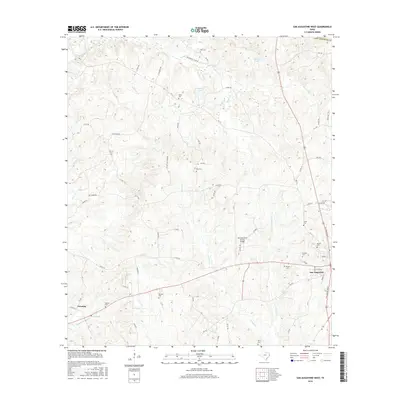 2016 Map of San Augustine West, 2016 Print