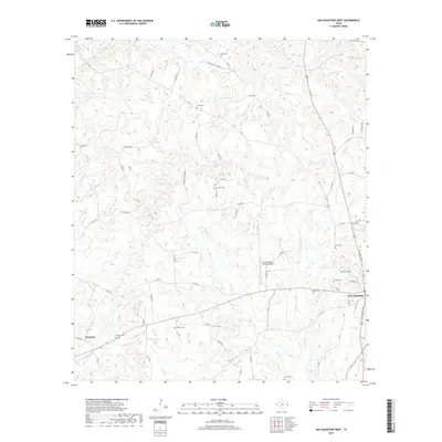 2019 Map of San Augustine West, 2019 Print