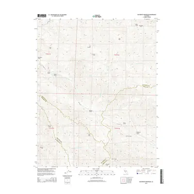 2015 Map of San Benito Mountain, 2015 Print