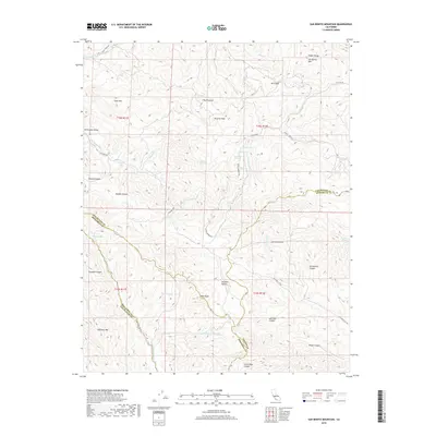 2018 Map of San Benito Mountain, 2018 Print