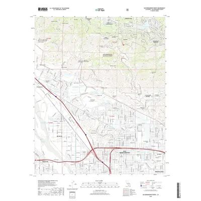 2018 Map of San Bernardino North, 2018 Print