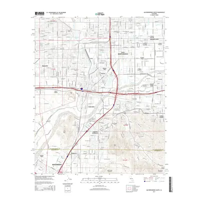 2015 Map of San Bernardino South, 2015 Print