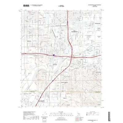 2018 Map of San Bernardino South, 2018 Print