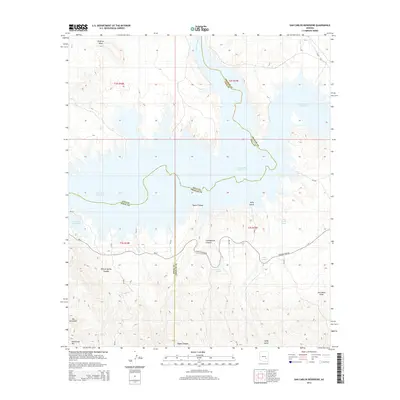 2014 Map of San Carlos Reservoir, 2014 Print