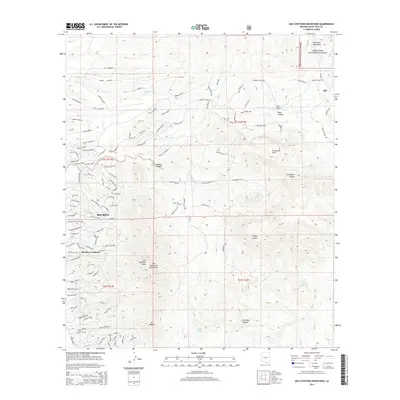 2014 Map of San Cayetano Mountains, 2014 Print