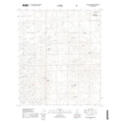 2018 Map of San Cayetano Mountains, 2018 Print