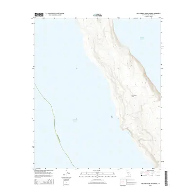 2015 Map of San Clemente Island Central, 2015 Print
