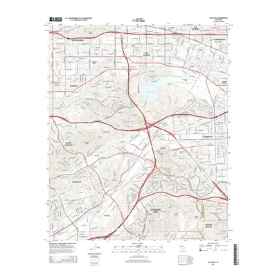 2015 Map of San Dimas, 2015 Print