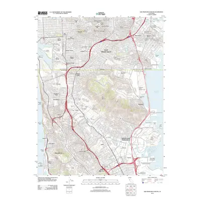 2012 Map of San Francisco South, 2012 Print