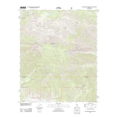2012 Map of San Gorgonio Mountain, 2012 Print