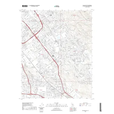 2018 Map of San Jose East, 2018 Print