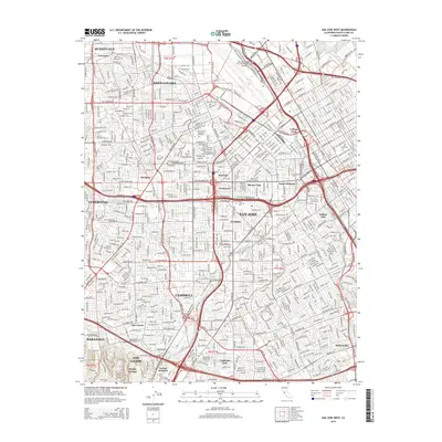 2015 Map of San Jose West, 2015 Print