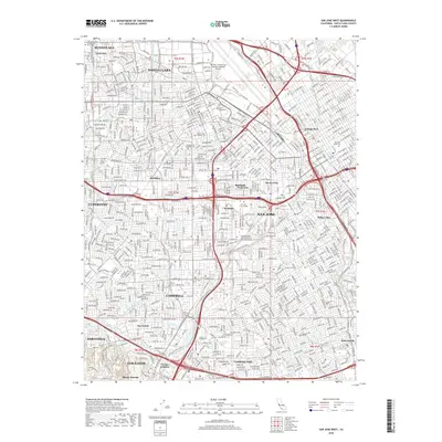 2018 Map of San Jose West, 2018 Print