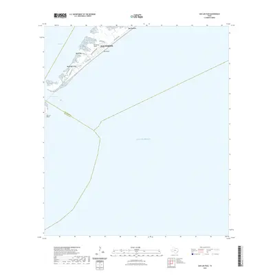2022 Map of San Luis Pass, 2022 Print