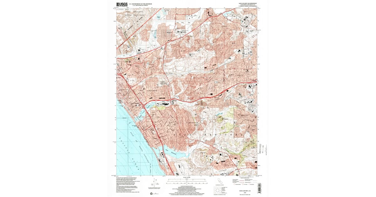 1997 Map 1997 Map of San Luis Rey, San Diego County, CA — High-Res | Pastmaps