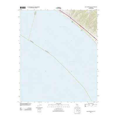 2012 Map of San Onofre Bluff, 2012 Print