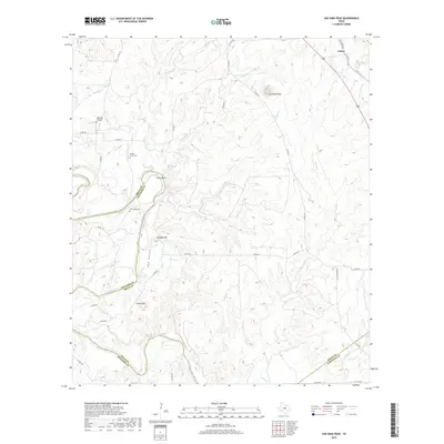 2019 Map of San Saba Peak, 2019 Print