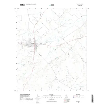 2019 Map of San Saba, 2019 Print