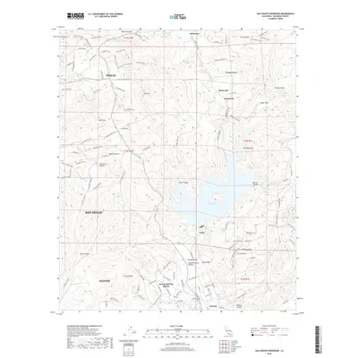 2018 Map of San Vicente Reservoir, 2018 Print
