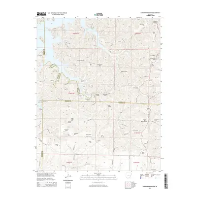2014 Map of Sandstone Mountain, 2014 Print