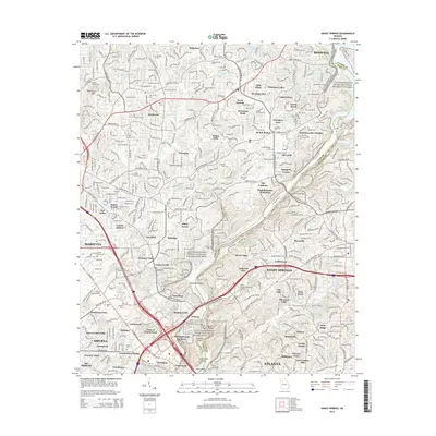 2014 Map of Sandy Springs, 2014 Print