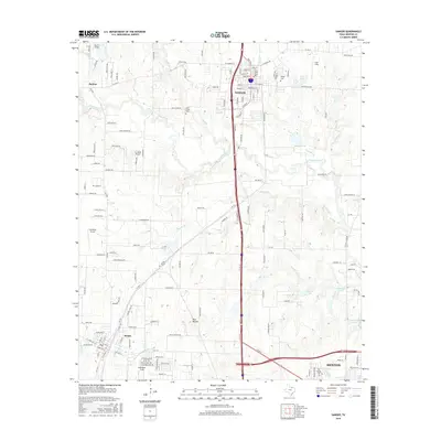 2016 Map of Sanger, 2016 Print