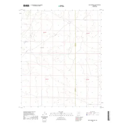 2023 Map of Santa Barbara Lake, 2023 Print