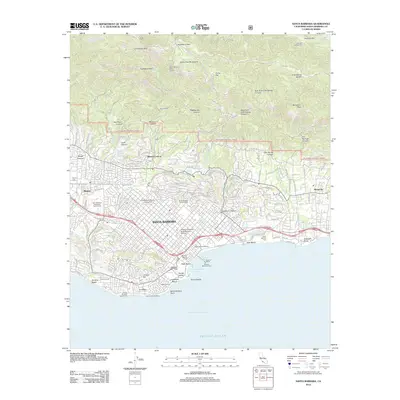 2012 Map of Santa Barbara, 2012 Print