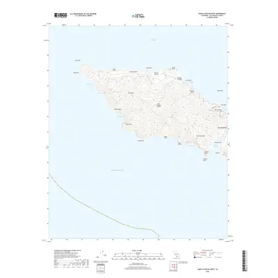 2018 Map of Santa Catalina West, 2018 Print
