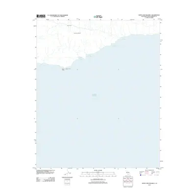 2012 Map of Santa Cruz Island C, 2012 Print