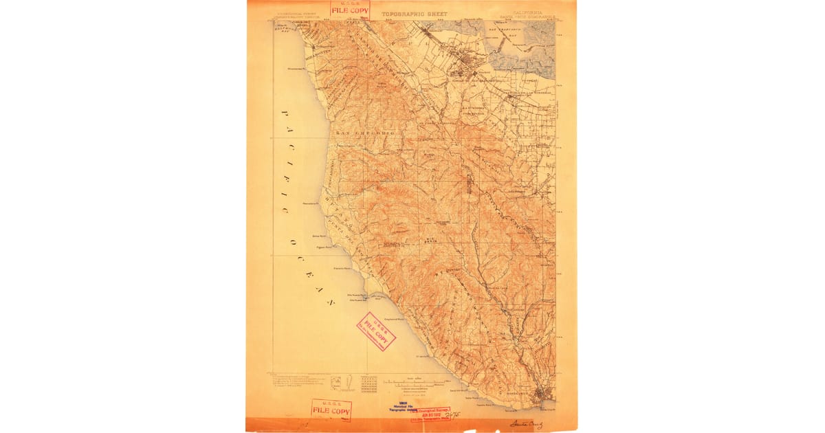 Old Maps of Forest Springs CA - Santa Cruz San Mateo County Ca Usgs Topo 1902 Og 1200x630 