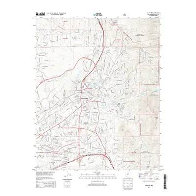 2013 Map of Santa Fe, 2013 Print