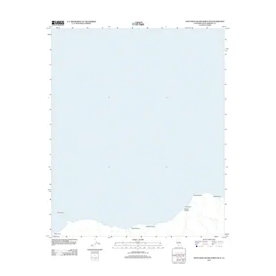 2012 Map of Santa Rosa Island North OE W, 2012 Print