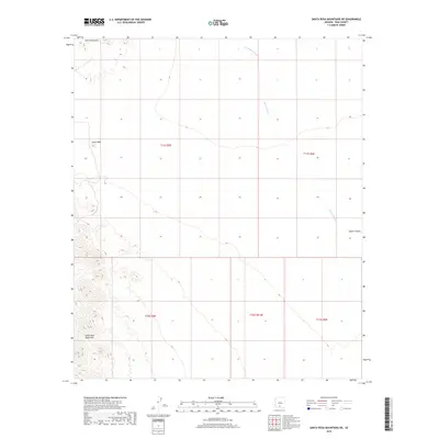 2018 Map of Santa Rosa Mountains NE, 2018 Print