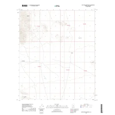 2018 Map of Santa Rosa Mountains SE, 2018 Print