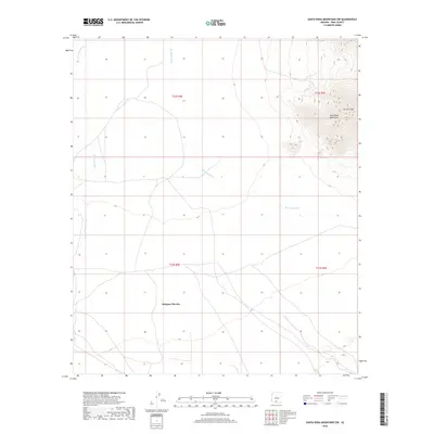 2018 Map of Santa Rosa Mountains SW, 2018 Print