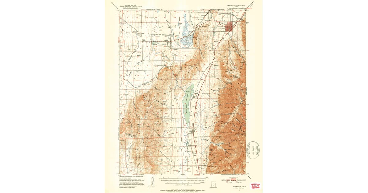 1900s 20th Century Maps of Mona - Santaquin Juab County Ut Usgs Topo 1951 P1953 Og 1200x630 