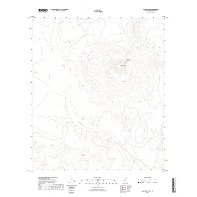 2019 Map of Santiago Peak, 2019 Print