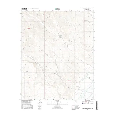 2017 Map of Santo Domingo Pueblo SW, 2017 Print
