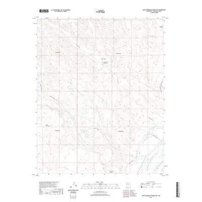 2020 Map of Santo Domingo Pueblo SW, 2020 Print