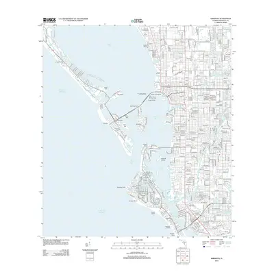 2012 Map of Sarasota, 2012 Print