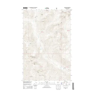 2014 Map of Saska Peak, 2014 Print